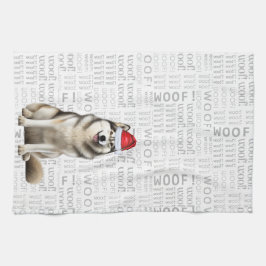 Pet Lover Holiday Alaskan Malamute Dog Weihnachten Geschirrtuch