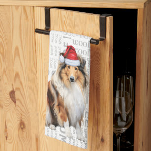 Pet Lover Holiday Collie Dog Weihnachten Geschirrtuch