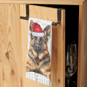 Pet Lover Holiday German Shepherd Dog Weihnachten Geschirrtuch