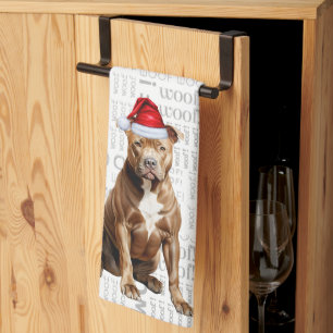 Pet Lover Holiday Pit Bull Terrier Dog Weihnachten Geschirrtuch