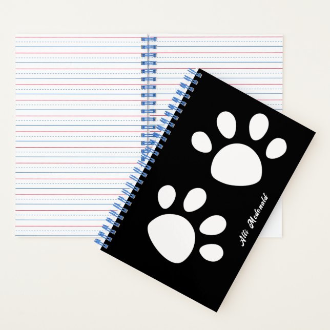 Pet Lover Journal Custom Paws Geschenk Notizbuch (Innen)