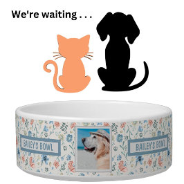 Pet Lovers Floral Foto Name Napf