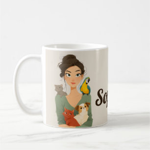 Pet Lover's gemütliches Portrait Kaffeetasse