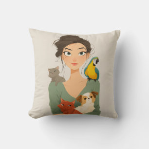 Pet Lover's gemütliches Portrait Kissen