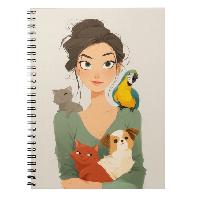 Pet Lover's gemütliches Portrait Notizblock (Vorderseite)