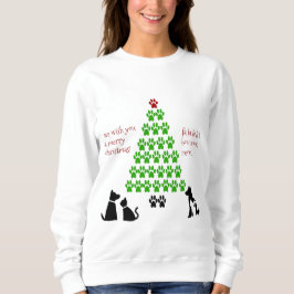 Pet Lover's Weihnachtsbaum Sweatshirt