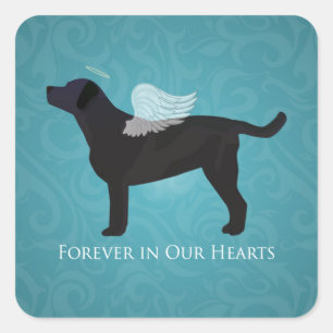 Pet-Memorial Beileid Pet Loss Design Quadratischer Aufkleber