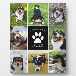 Pet Memorial Custom Dog Foto Collage Paw Print Fotoplatte