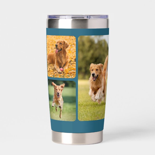 Pet Memorial Custom Photo Keepsake Thermobecher (Vorderseite)