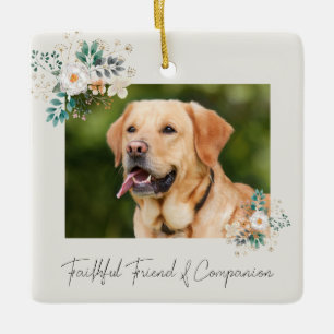 Pet Memorial "Faithful Friend & Companion" Keramikornament