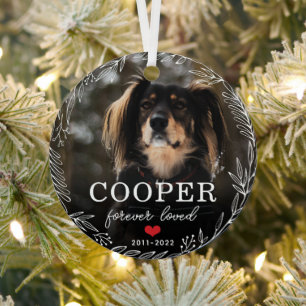 Pet Memorial Forever Love Foto Weihnachten Ornament Aus Metall