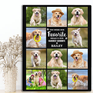 Pet Memorial Hardest Goodbye Dog 11 Foto Collage Fotoplatte