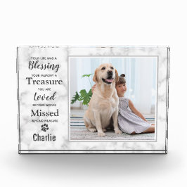 Pet Memorial Keepake Dog Fotoblock
