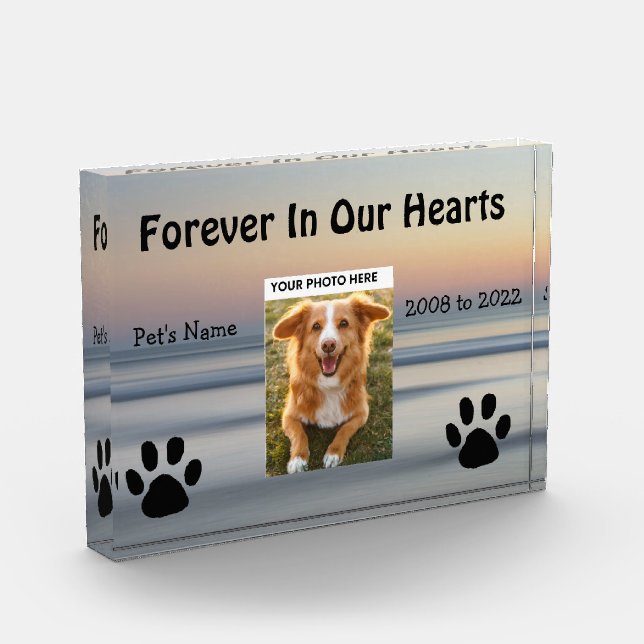 Pet Memorial Keepake Foto Block (Links)