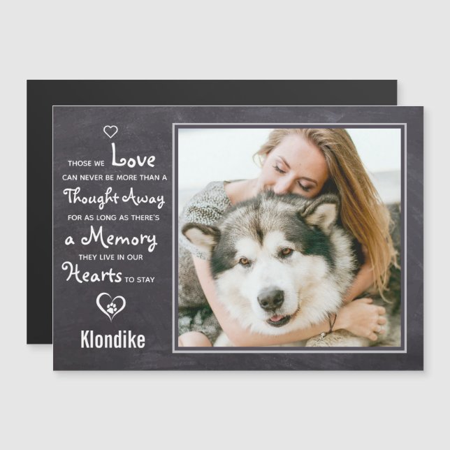 Pet Memorial Keepake Foto Magnet (Vorne/Hinten)
