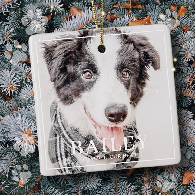 Pet Memorial Keepake für immer in unserem Herz-Fot Keramikornament (Von Creator hochgeladen)