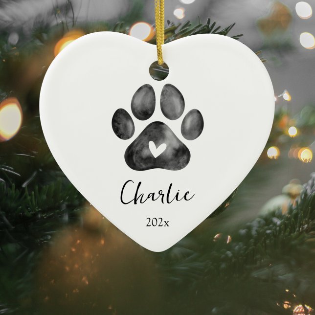 Pet Memorial Pad Print Foto Ornament (Pet Memorial Christmas Ornament)