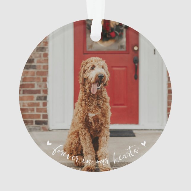 Pet Memorial Pad Print Foto Ornament (Rückseite)