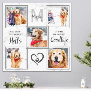 Pet Memorial Personalisiert Einzigartig 5 FotoColl Leinwanddruck