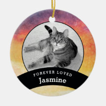 Pet Memorial Personalisiert Watercolor Foto hinzuf