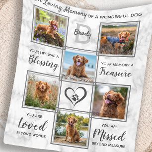 Pet Memorial Personalized Photo Collage Fleecedecke