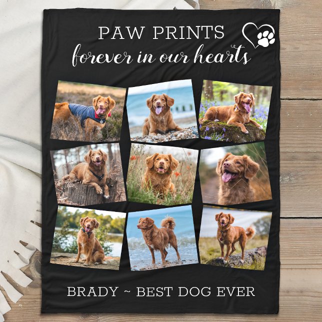 Pet Memorial Pet Loss 9 Fotos Erinnerung Hund Fl Fleecedecke (Von Creator hochgeladen)