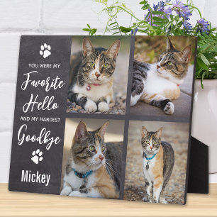Pet Memorial Pet Loss Geschenk Katze Foto Collage Fotoplatte