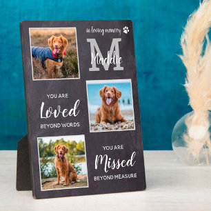 Pet Memorial Pet Loss Geschenk Personalisierte Hun Fotoplatte