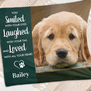 Pet Memorial Pet Loss Geschenk Personalisierter Hu Fleecedecke
