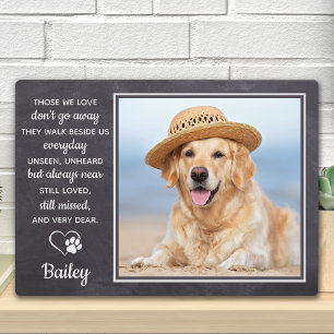Pet Memorial Pet Loss Geschenk Personalisierter Hu Fotoplatte