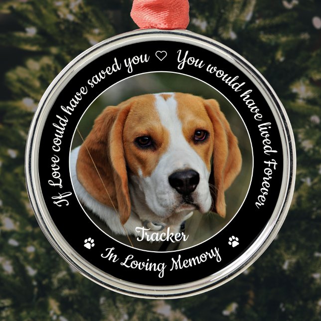 Pet Memorial Pet Loss Keepake Beileid Foto Ornament Aus Metall (Von Creator hochgeladen)