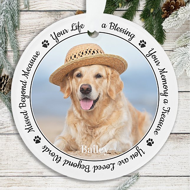 Pet Memorial Pet Loss Keepake Geschenk Hund Foto Ornament (Von Creator hochgeladen)