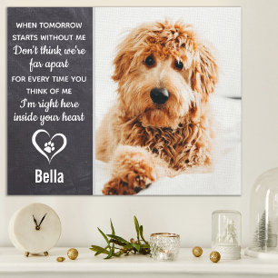 Pet Memorial - Pet Loss Keepake Hund Foto Leinwanddruck