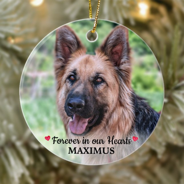 Pet Memorial Pet Loss Personalisiert Hund Foto Keramik Ornament (Von Creator hochgeladen)