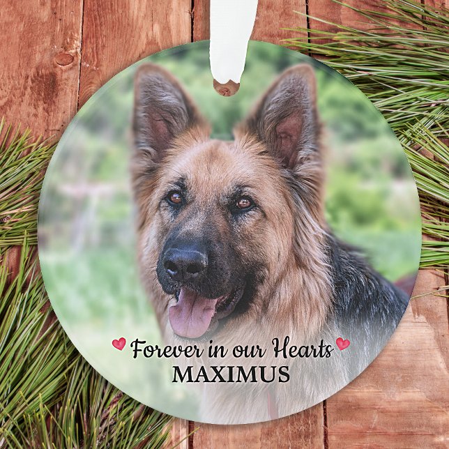 Pet Memorial Pet Loss Personalisiert Hund Foto Ornament (Von Creator hochgeladen)
