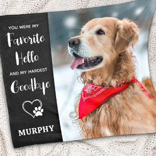Pet Memorial Pet Loss Sympathy Keepsake Photo Fleecedecke