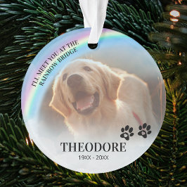 Pet Memorial Rainbow Bridge Foto Weihnachten Ornament