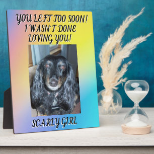Pet Memorial Sie Verlassen zu bald Pet Foto und Na Fotoplatte