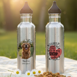 Pet Memorial Water Bottle - Photo & Dates Edelstahlflasche