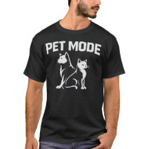 Pet-Modus Minimales Hunde- und Katzenshirt | Moder