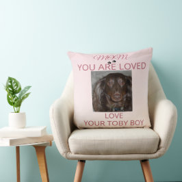 Pet Mom Heartfelt Photo Accent Kissen