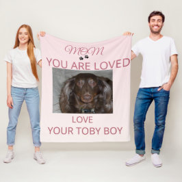 Pet Mom Heartfelt Photo Blanket Art Fleecedecke
