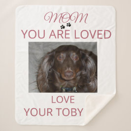 Pet Mom Heartfelt Photo Comfort Sherpadecke