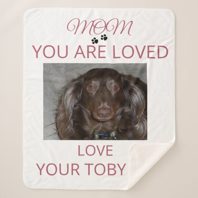 Pet Mom Heartfelt Photo Comfort Sherpadecke (Vorderseite)
