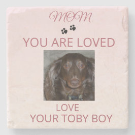 Pet Mom Love Photo Stone Art Steinuntersetzer