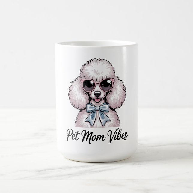 Pet Mom Vibes Poodle Dog Sunglasses Pink Gift Kaffeetasse (Mittel)