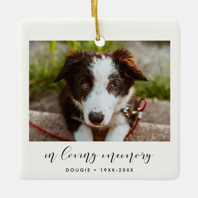 Pet-Morial in Love-Memory-Foto Keramikornament (Vorderseite)