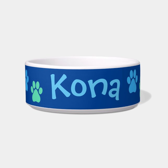 Pet Name and Paw Food and Water Bowl Napf (Vorderseite)