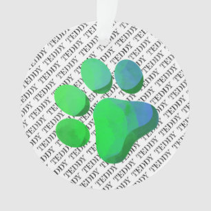 PET NAME Muster PW Druckfarben Spaß drucken Ornament