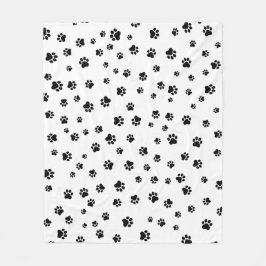 Pet Paw - Car or Dog Seamless Pattern Fleecedecke